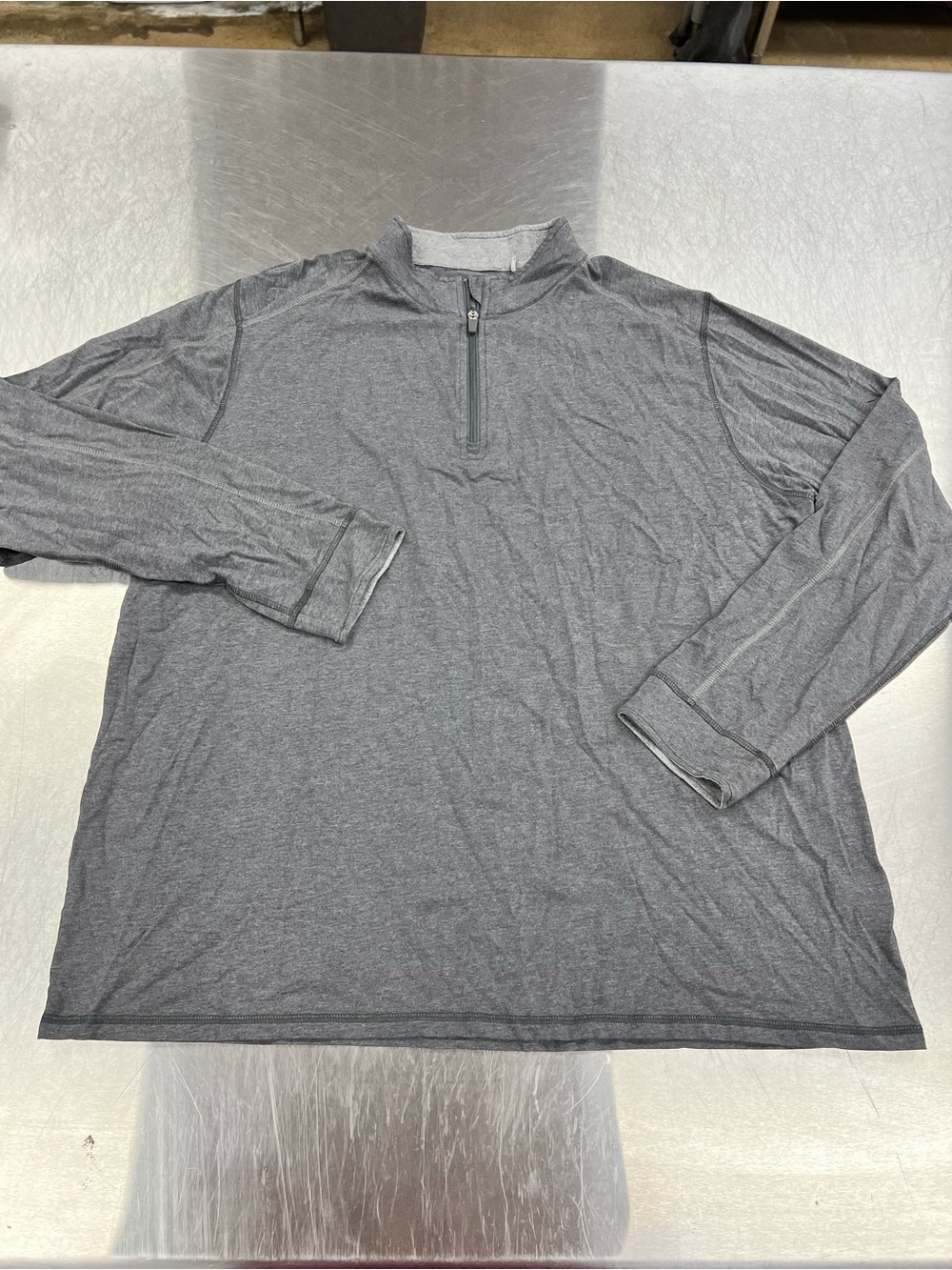 tasc Bamboo Men's Gray Quarter-Zip Long Sleeve Shirt XXL